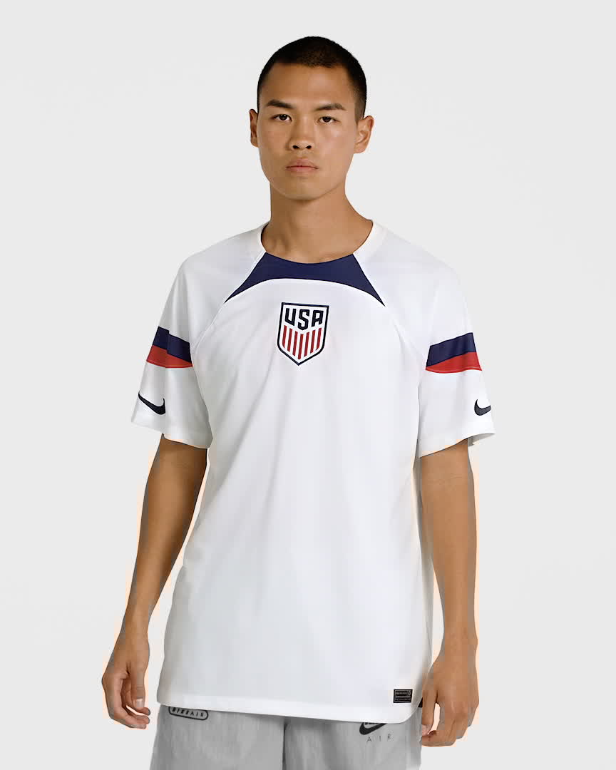 USMNT 2022/23 Stadium Home Men's Nike DriFIT Football Jersey. Nike PT