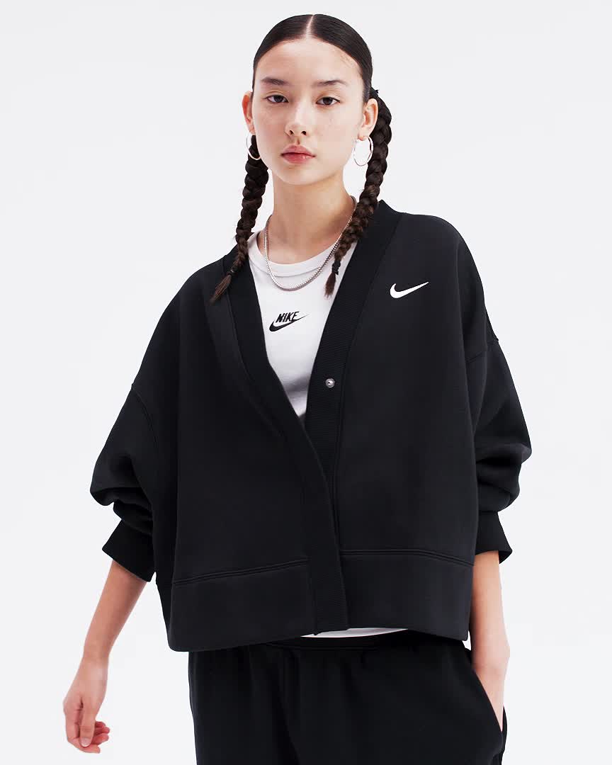 Nike Sportswear Phoenix Fleece Women's Over-Oversized Cardigan. Nike IN