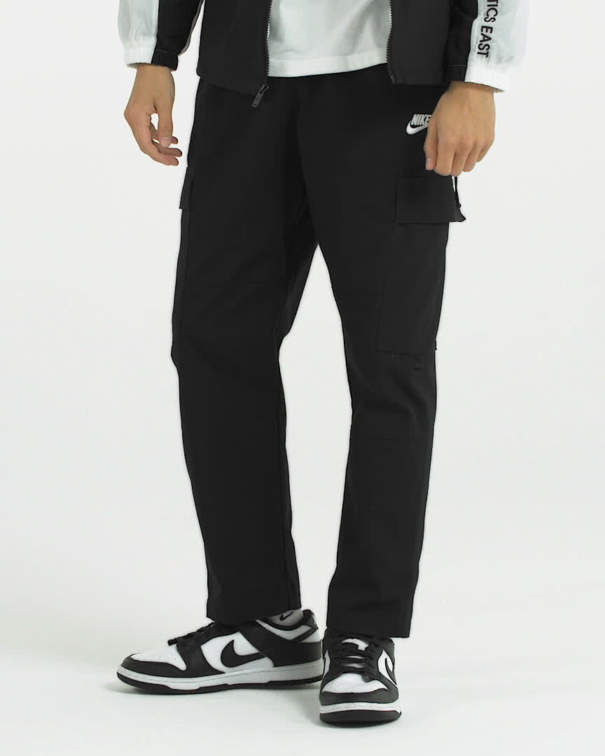 Nike Premium Utility woven cargo trousers in black  ASOS