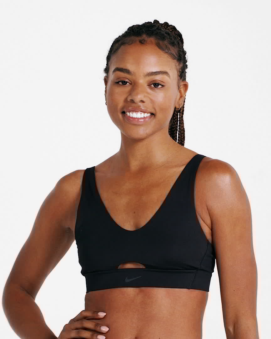 Nike Indy Plunge CutOut Women's MediumSupport Padded Sports Bra. Nike SI