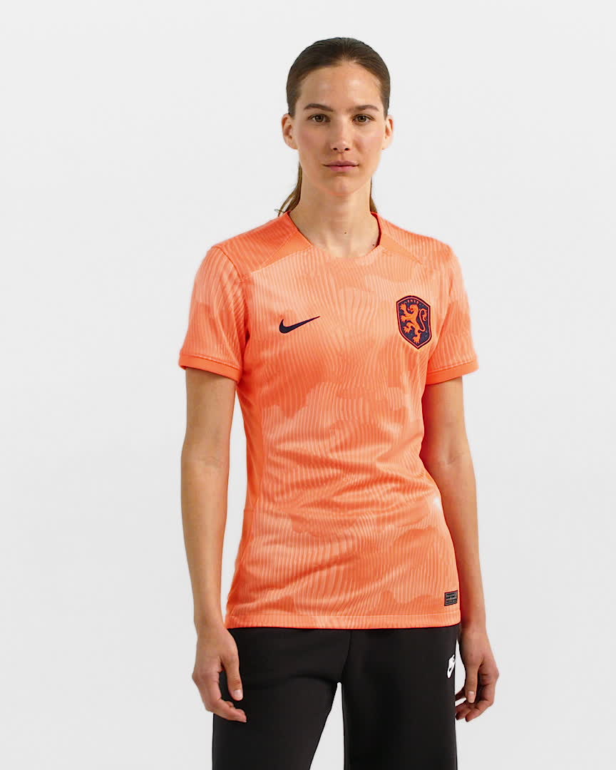 Jersey De Fútbol Nike Dri Fit De Los Países Bajos Local 2023 Stadium Para Mujer 