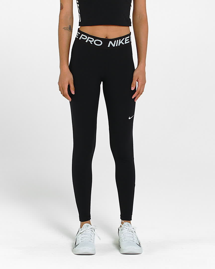 Nike Pro Women's Mid-Rise Mesh-Panelled Leggings. Nike FI
