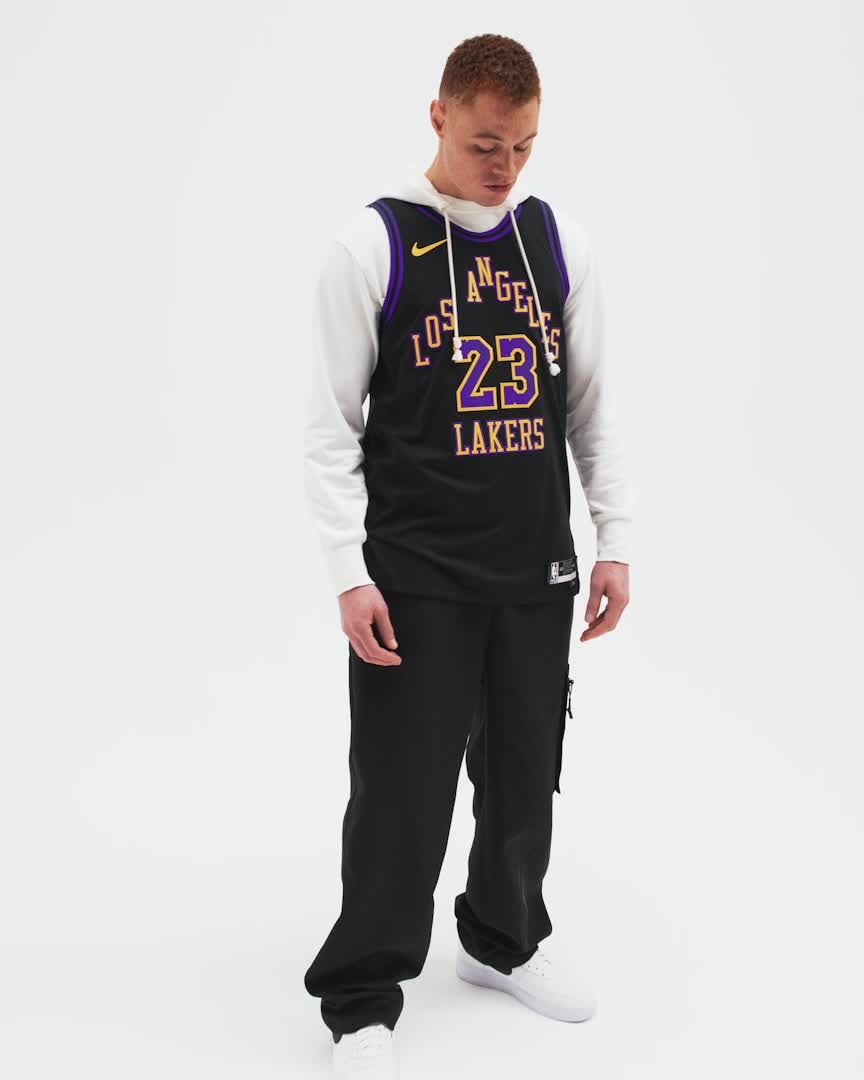 Lebron James Los Angeles Lakers 2023/24 City Edition Men's Nike Dri-FIT ...