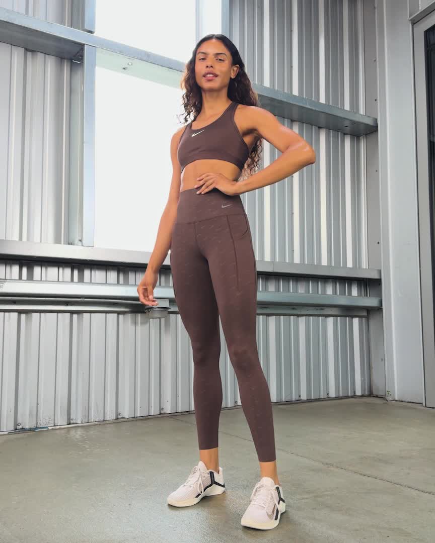 Nike Universa Women's Medium-Support High-Waisted 7/8 Printed Leggings ...