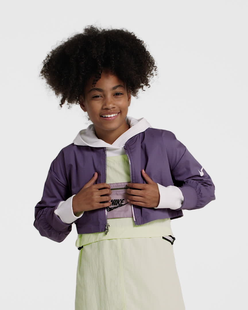 Nike Sportswear Big Kids' (Girls') Woven Bomber Jacket. Nike.com
