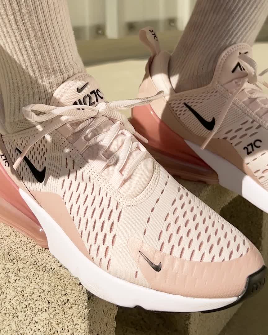 nike 270 womens pink and white