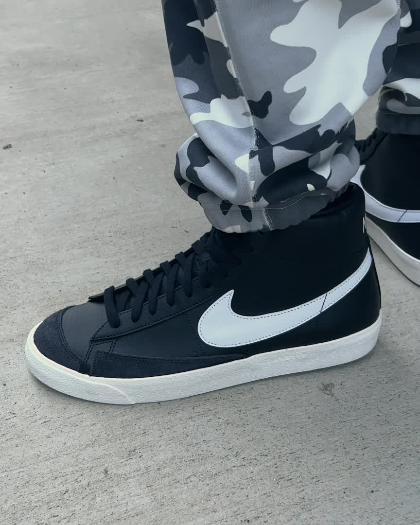 nike blazer mid 77 black white