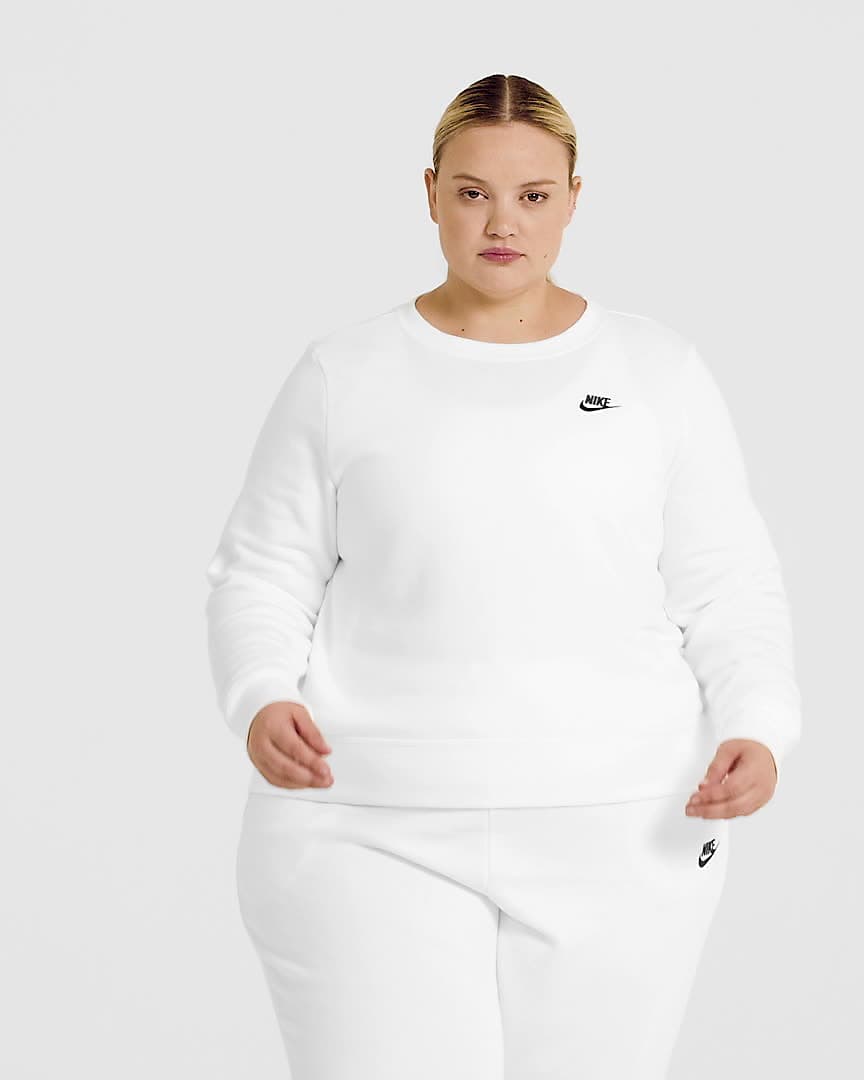 sprede burst forbruger Nike Sportswear Club Fleece Women's Crew-Neck Sweatshirt (Plus Size). Nike .com