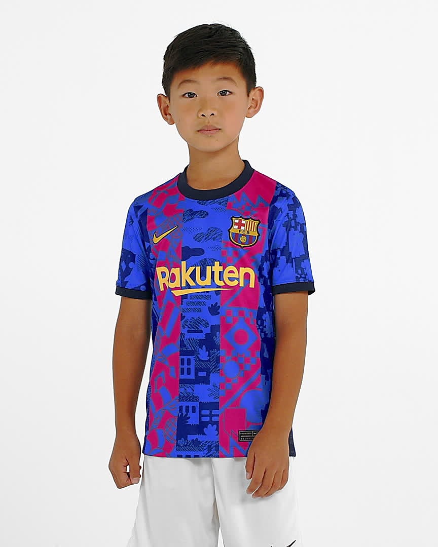 Barcelona Home 2019/20 Messi Kids Youth Soccer Jersey Shirt Set Kit Small 8-9 yr 