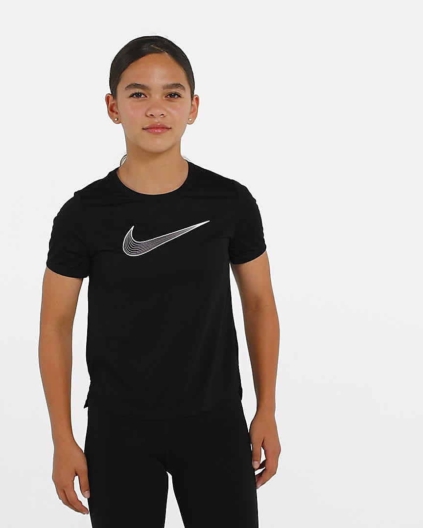 Nike One Big Kids\' Dri-FIT Training Top. Short-Sleeve (Girls\')