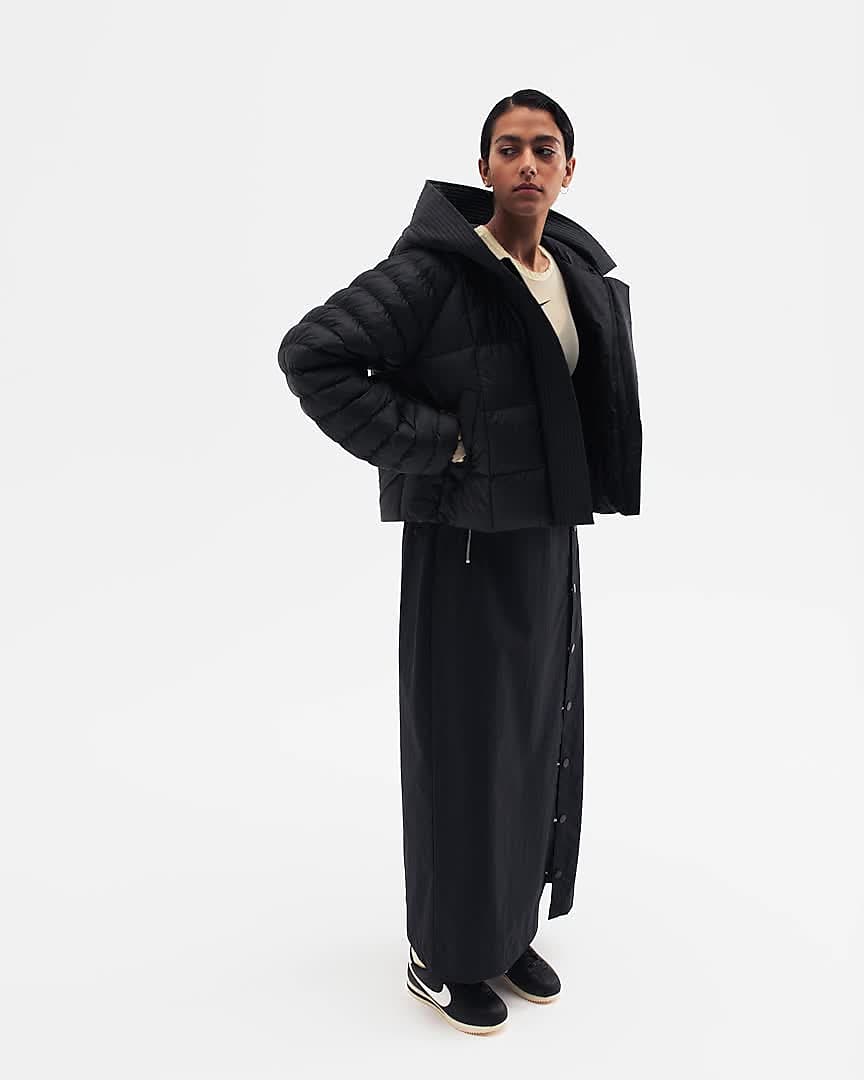 KECKS Puffer Jacket Women Streetwear Oversized Thin Style Button