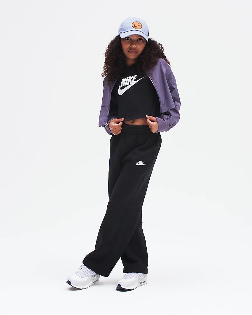 Nike fleece wide store pants