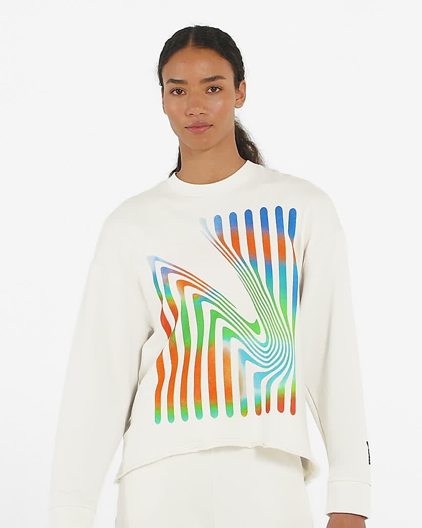 Sudadera de cuello redondo de tejido Fleece para mujer Nike Yoga Luxe  A.I.R.. Nike.com