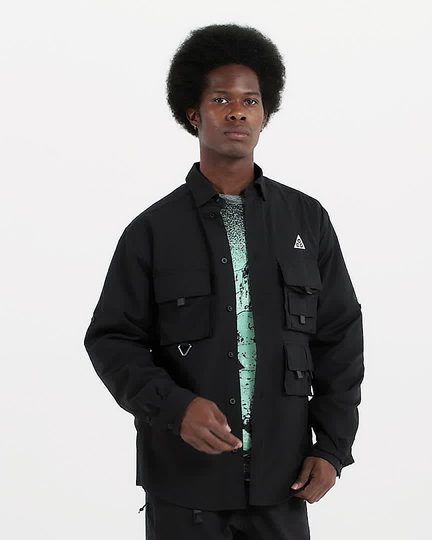 Dri fit button up hot sale shirt