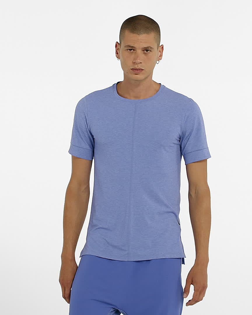 nike yoga short sleeve top
