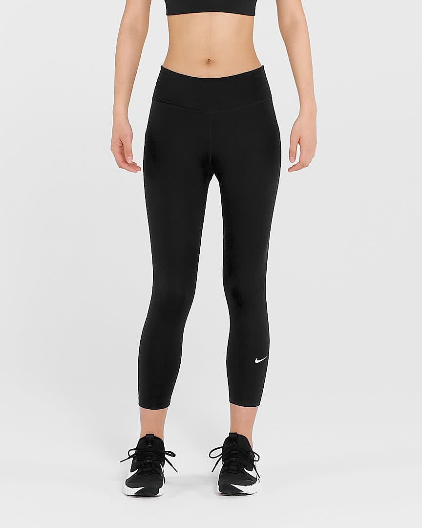 Nike Leggings cortos de talle medio - Mujer. Nike