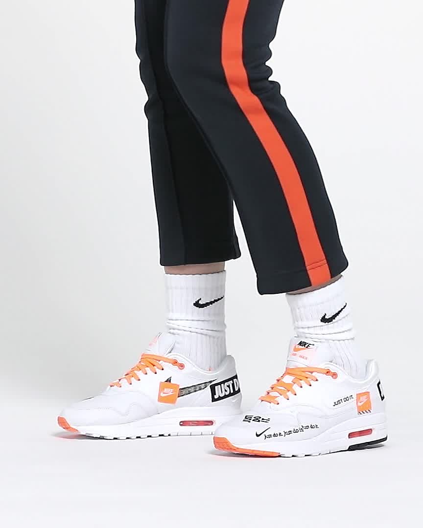 white & orange air max 1 lx sneakers
