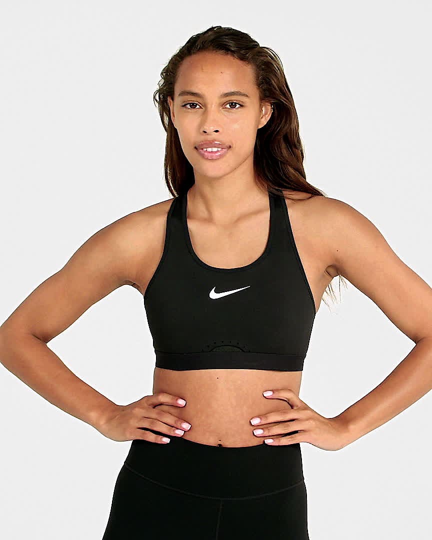 Nike Swoosh Women's HighSupport NonPadded Adjustable Sports Bra. Nike LU