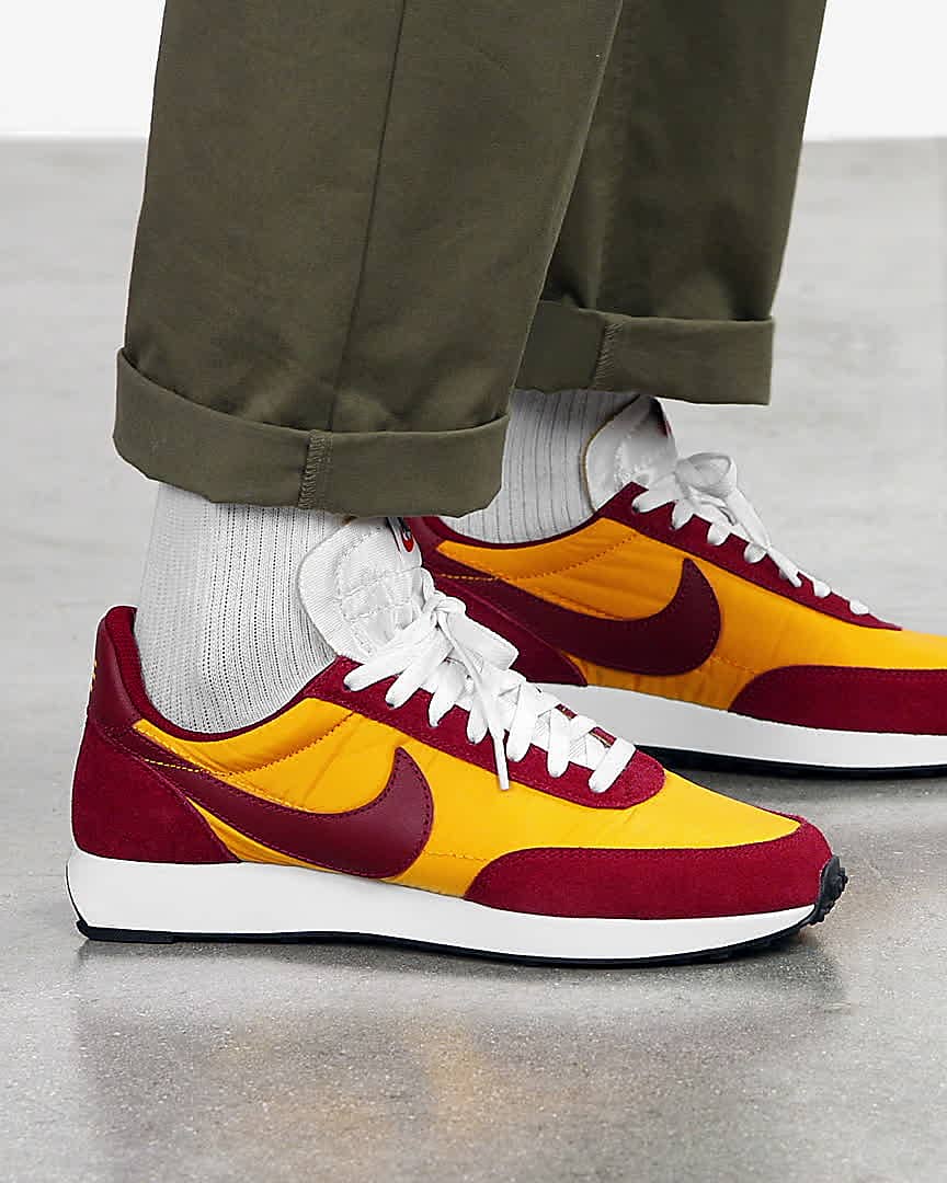 nike tailwind red yellow