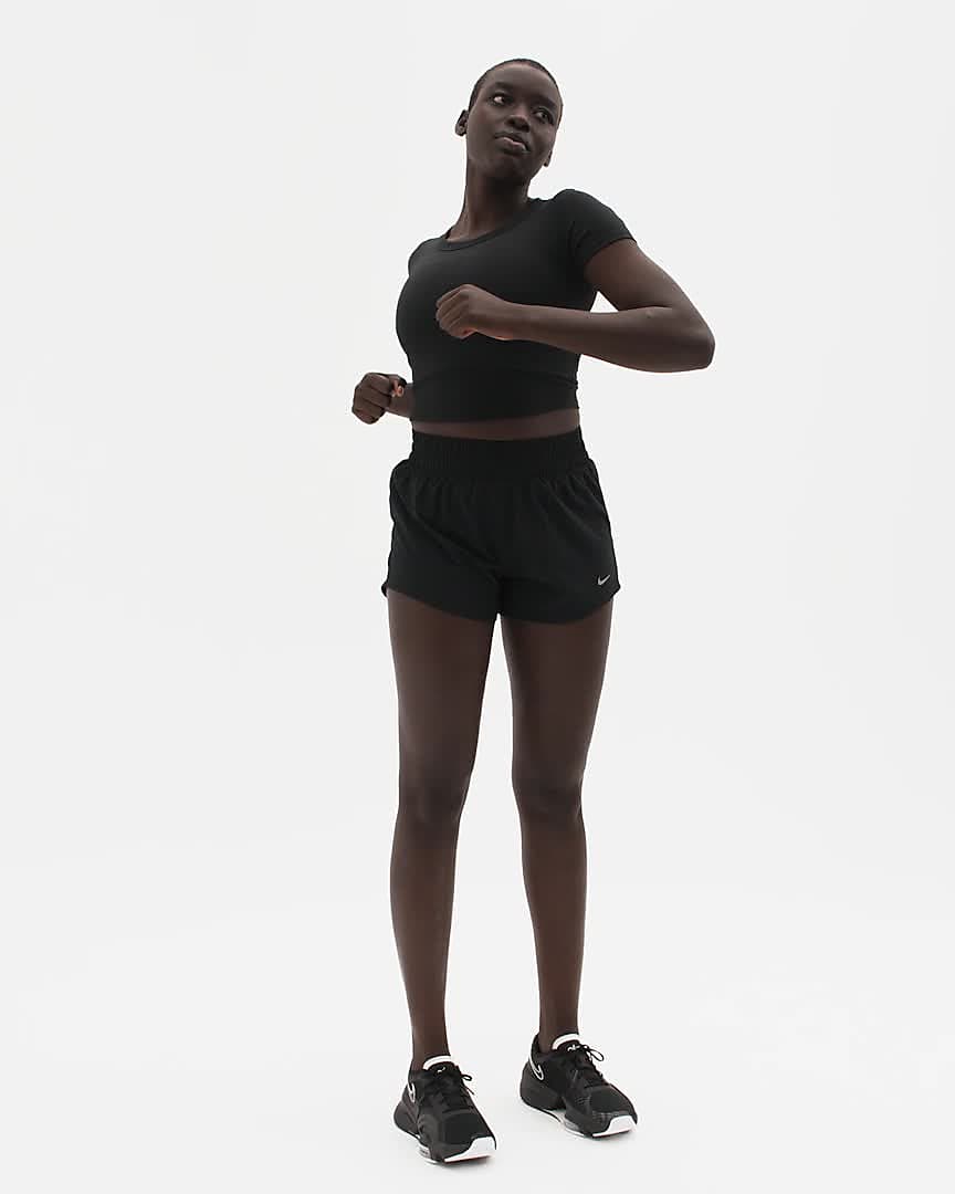 Nike cropped clearance running top