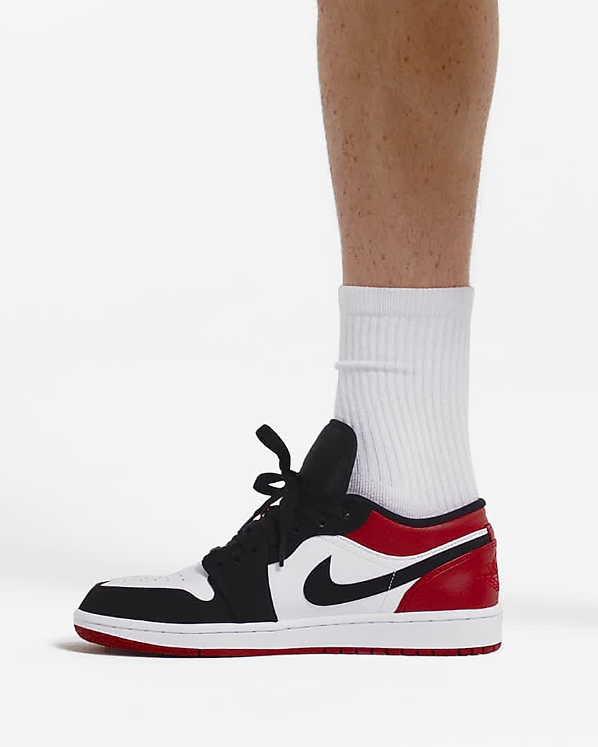 Red Problema Genuino Air Jordan 1 Low Men's Shoes. Nike JP