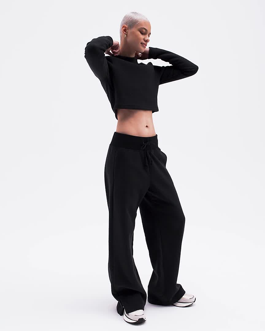Nike women's pants 2022 winter new imitation sherpa loose wide-leg