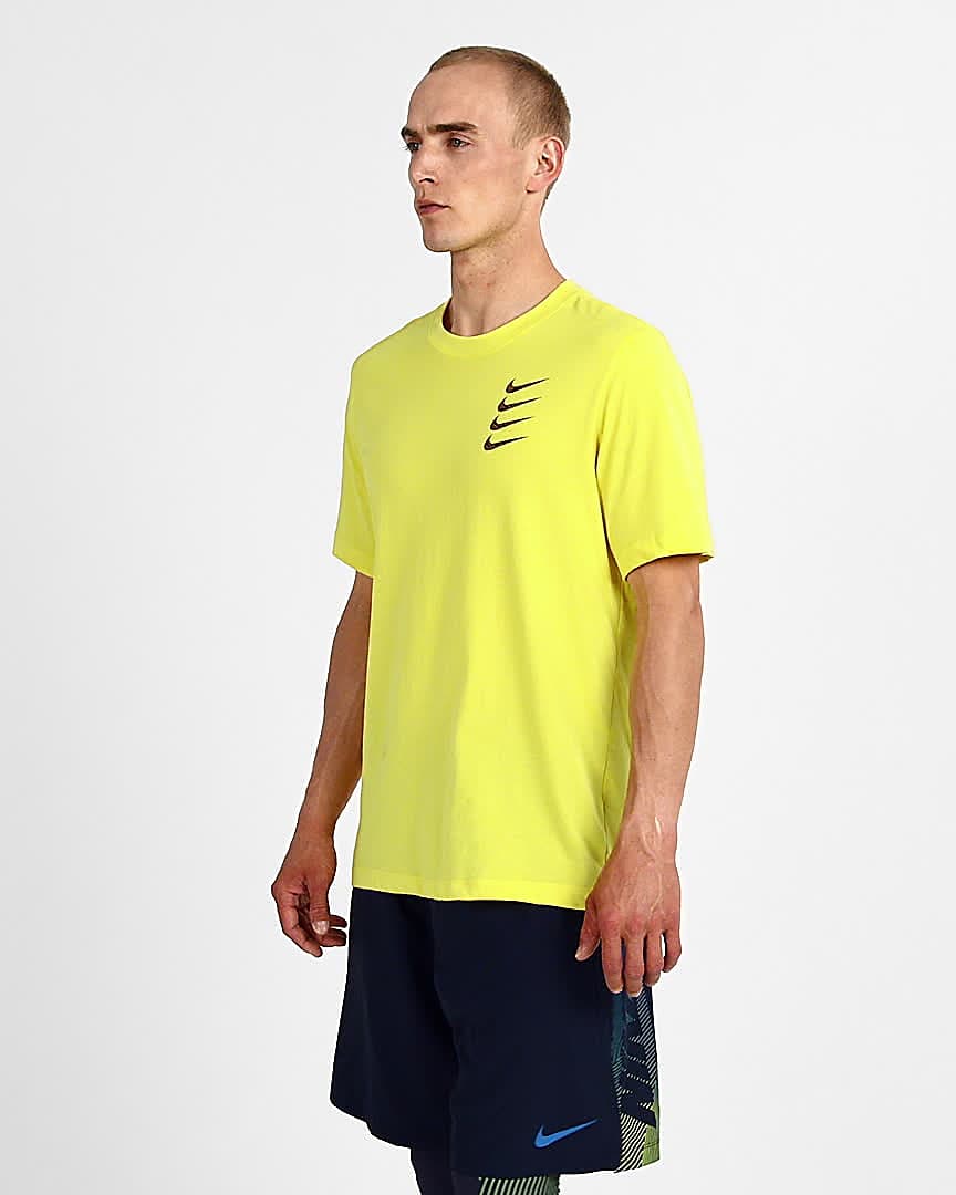 yellow nike dri fit shirt