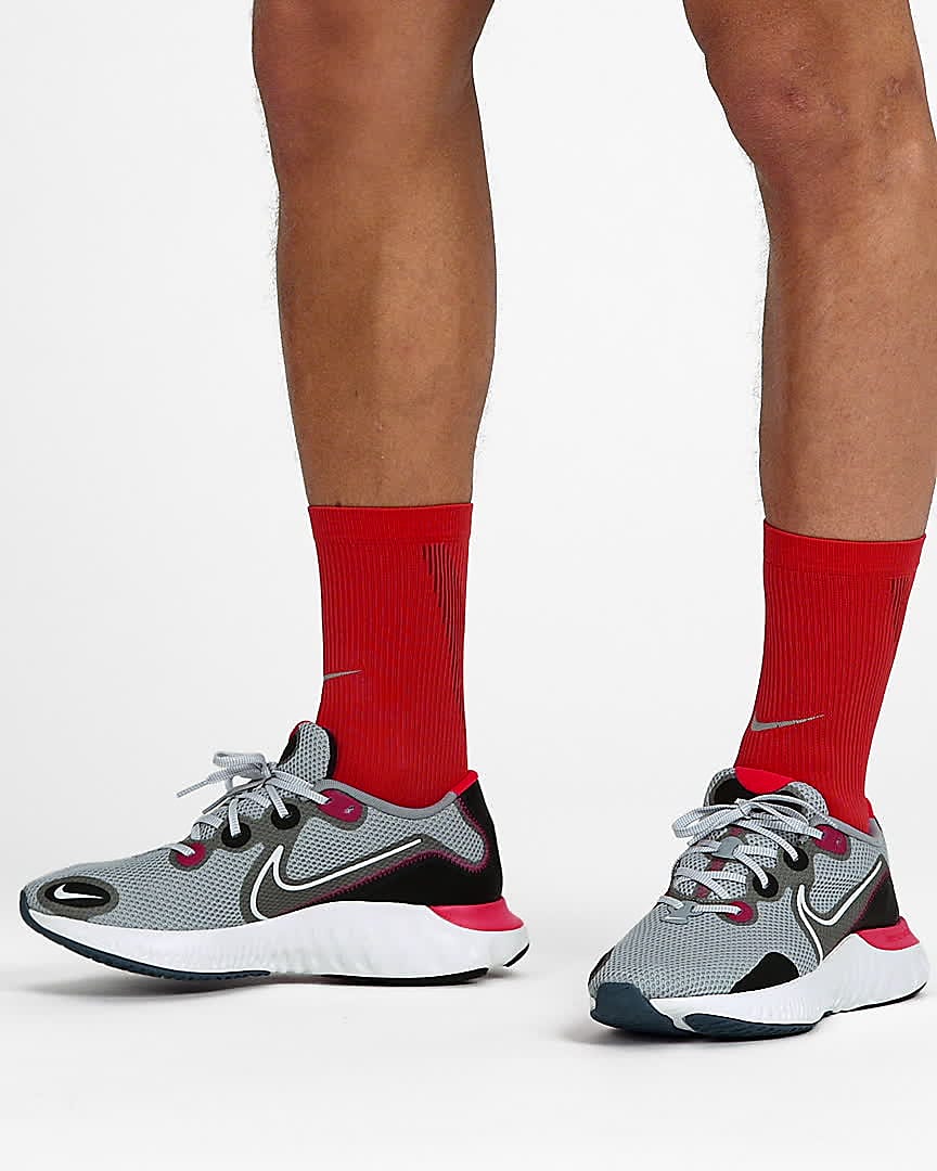nike running renew run sneakers in white