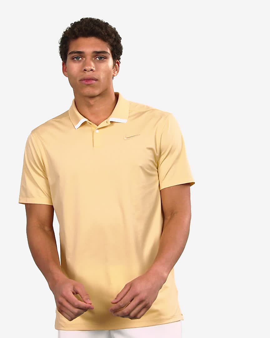 nike yellow golf polo shirt