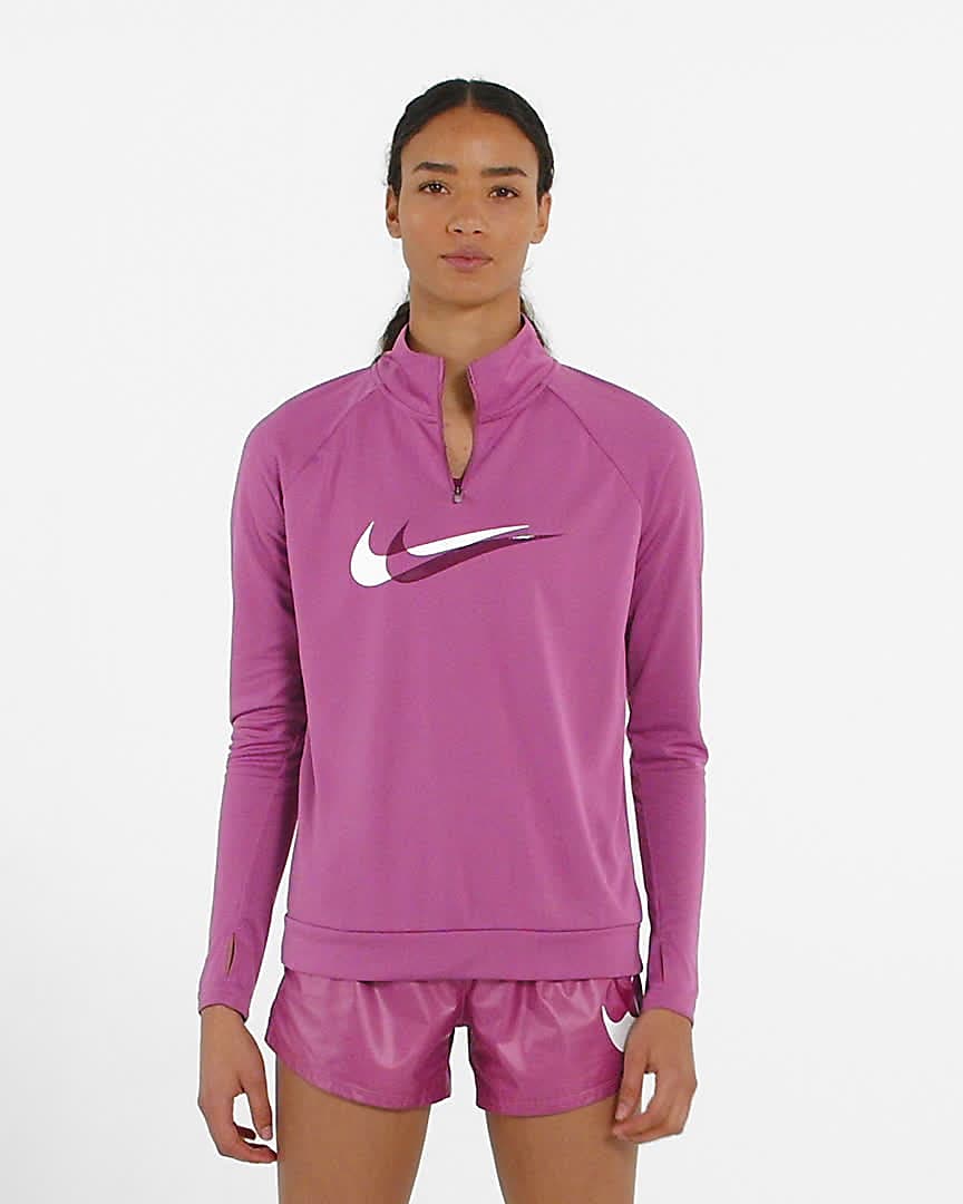 swoosh half zip