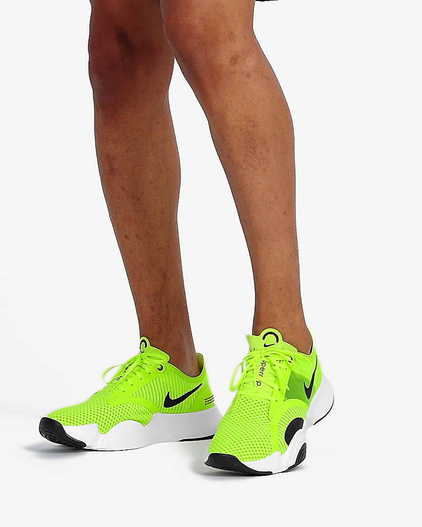 nike training superrep go trainers in neon green