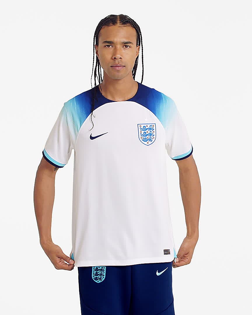 Mens Customisable England Style Football Kit Shirt and Shorts Home 