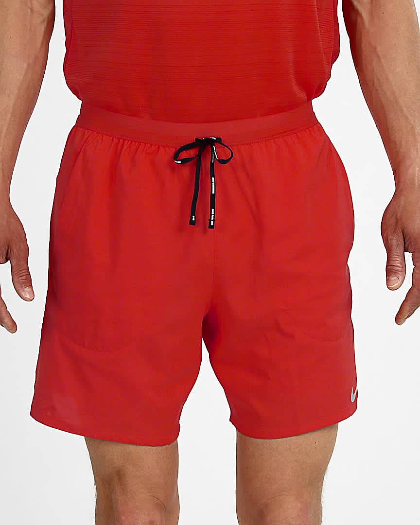 red nike tempo shorts