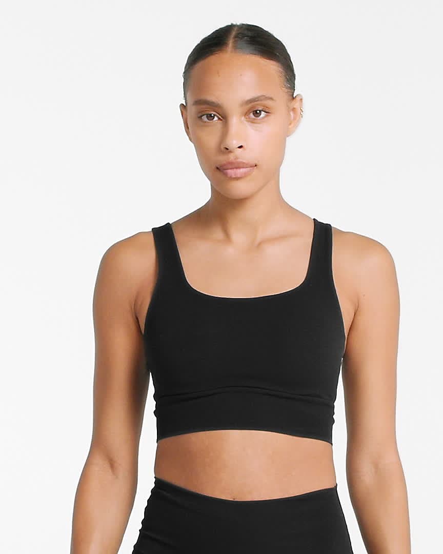 Nike Shape Women's Black Zip-Front Hi Spp Padded Sports Bra (DN4219-010)  Size S