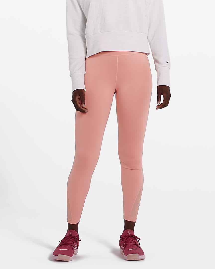 grey and pink nike leggings