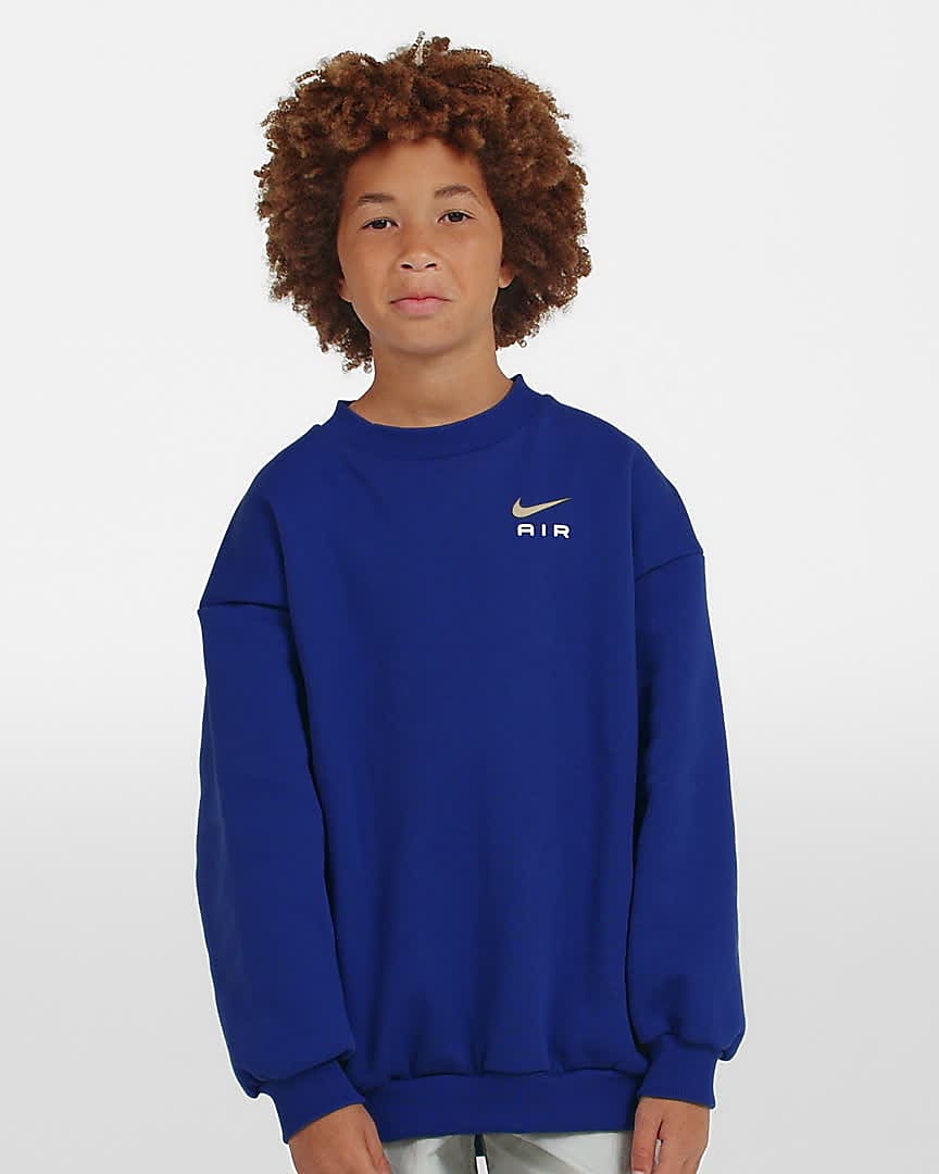 restaurant Scenario Empirisch Nike Air Icon Fleece Big Kids' Oversized Crew-Neck Sweatshirt. Nike.com