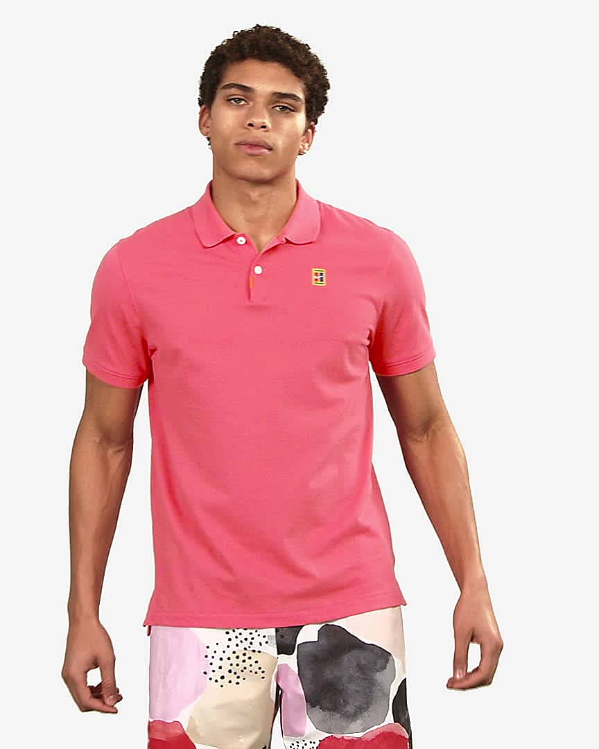 pink nike polo shirt