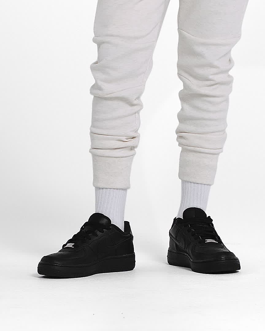 white air forces with black socks