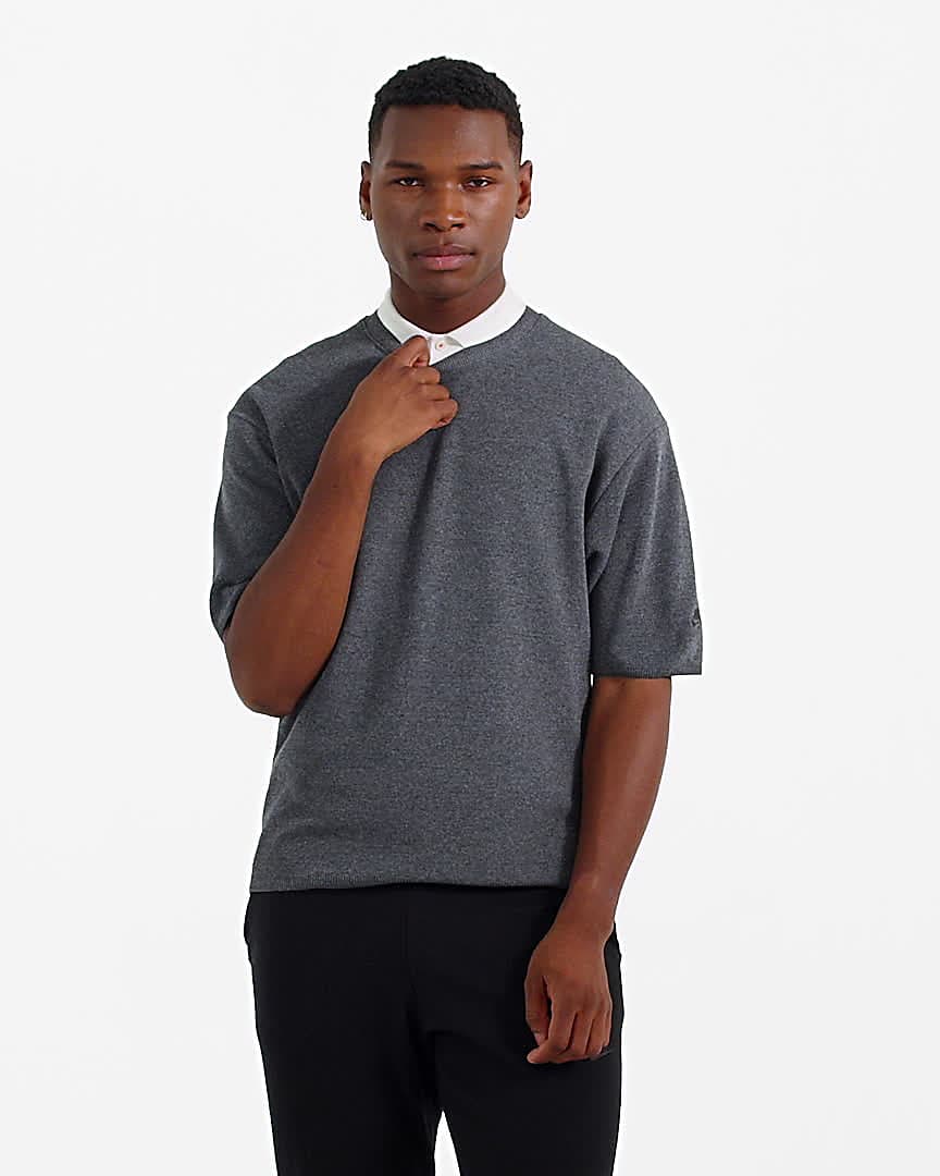 Nike Sportswear Tech Pack Men's Engineered Knit Short-Sleeve Sweater.