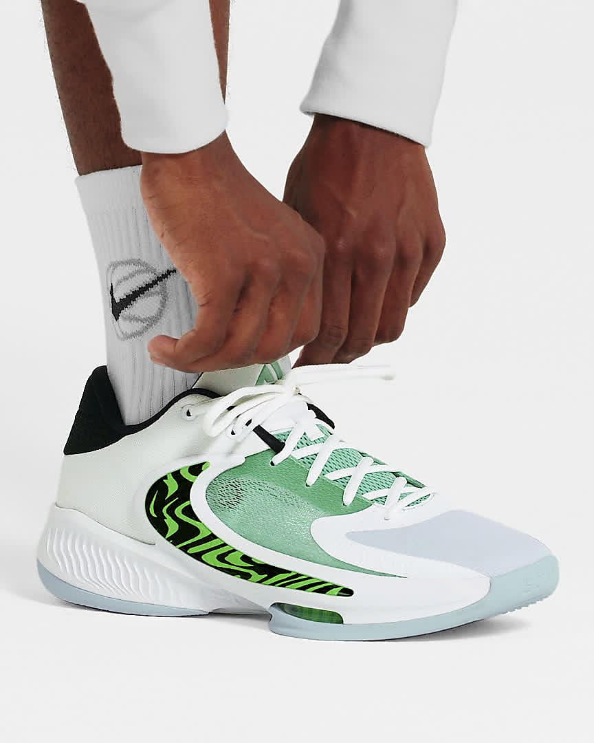 ナイキ シューズ メンズ バスケットボール Nike Zoom Freak Basketball Shoes Grey White Black