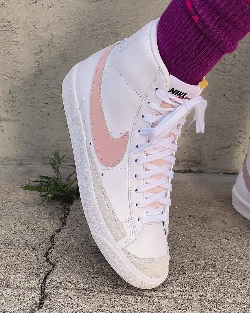 Nike Blazer Mid bianche e rosa | AW LAB