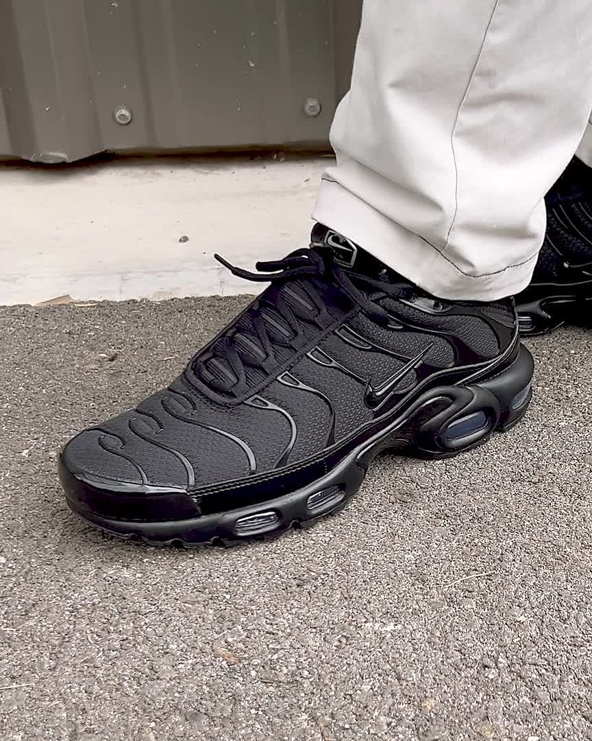 Nike air shop max plus zwart