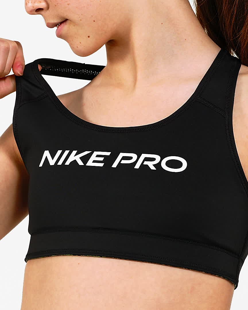 Nike Girls Swoosh Plus Reversible Bra Blue XL