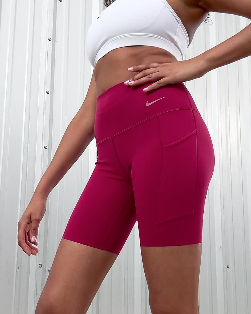 Nike Universa Women's Medium-Support High-Waisted 20cm (approx.) Biker  Shorts with Pockets. Nike ID