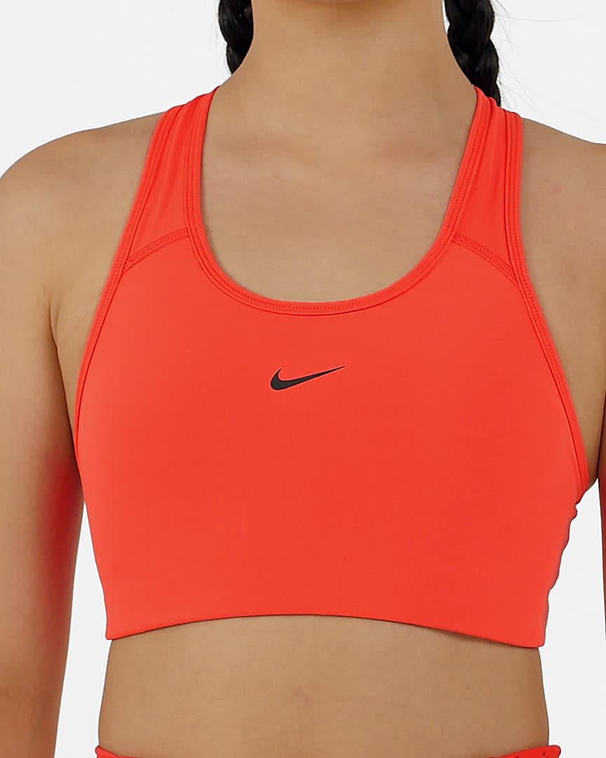 Nike Performance Medium support sports bra - picante red/red - Zalando.de