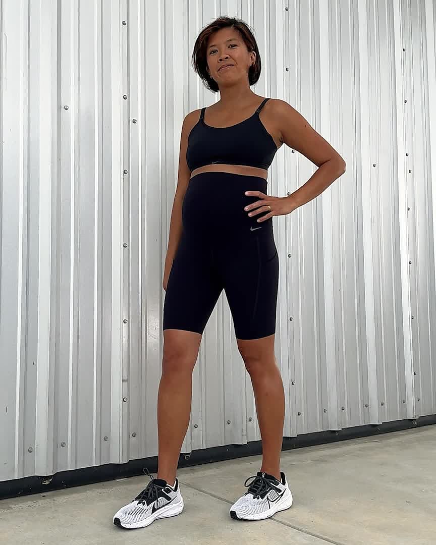 Nike Zenvy (M) Women's Gentle-Support High-Waisted 20cm (approx.) Biker  Shorts (Maternity)