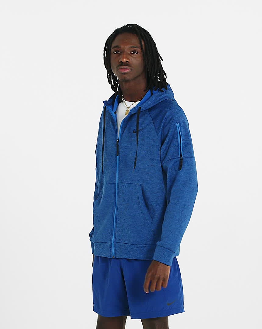 Nike Mens ThermaFit Hoodie - Blue