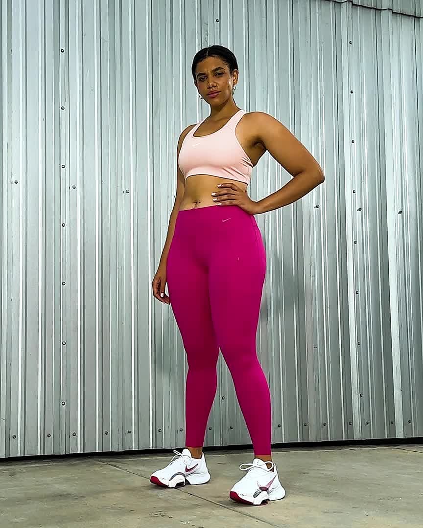Damskie legginsy o pełnej długości ze średnim stanem zapewniające delikatne  wsparcie Nike Zenvy. Nike PL