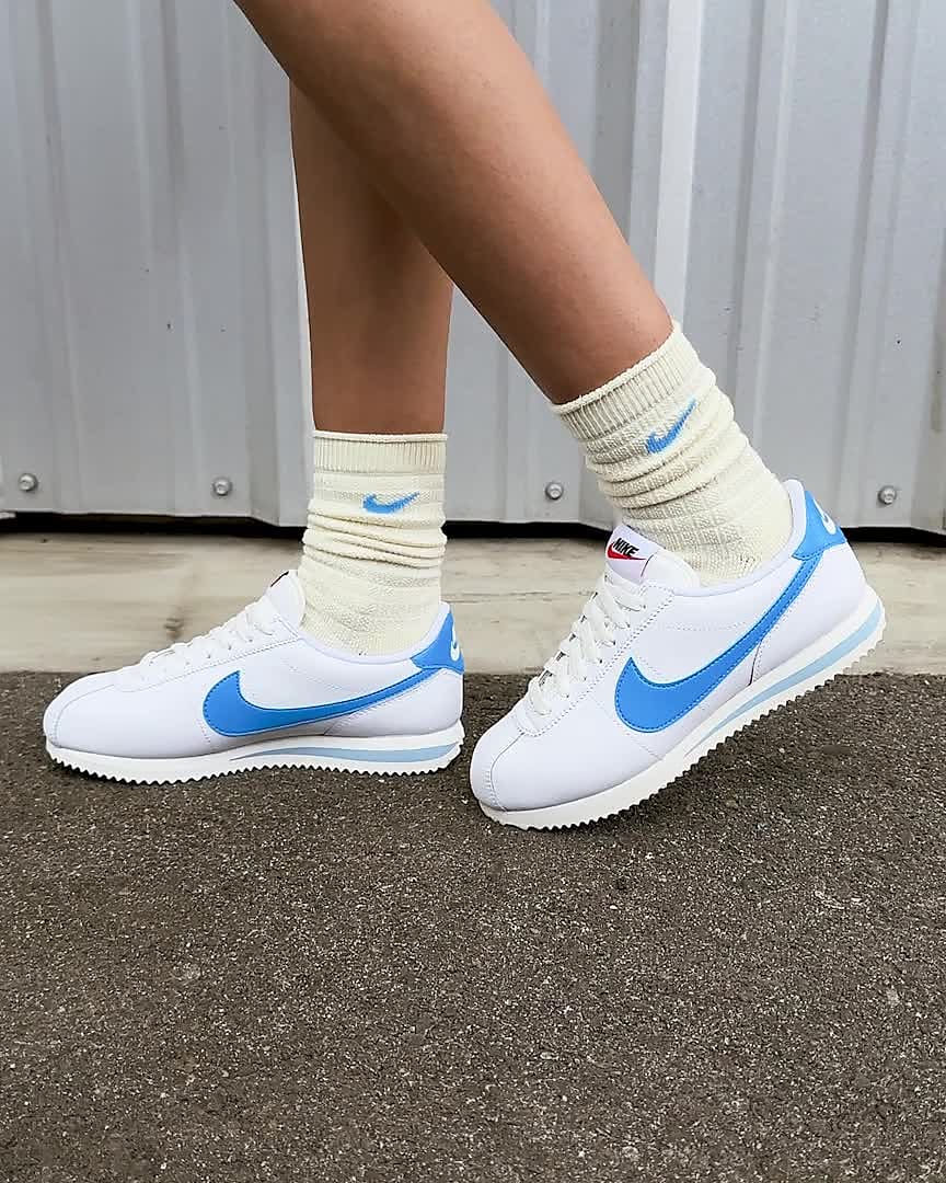Blue nike clearance cortez womens