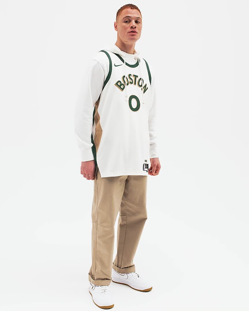 Men's Nike Jayson Tatum White Boston Celtics Authentic Jersey - City Edition